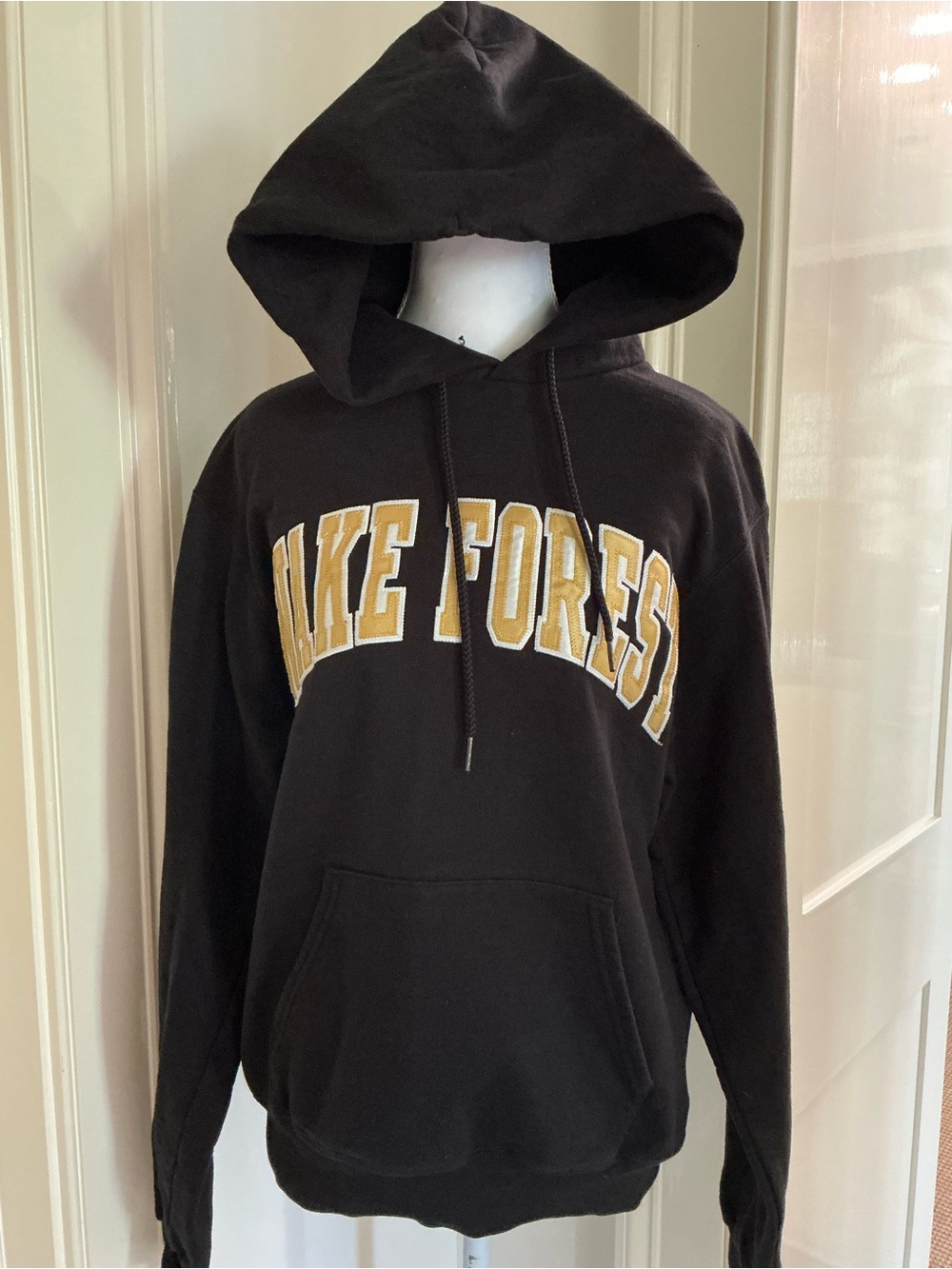 Champion Black Hoodie with Wake Forest Logo